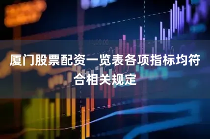 厦门股票配资一览表各项指标均符合相关规定